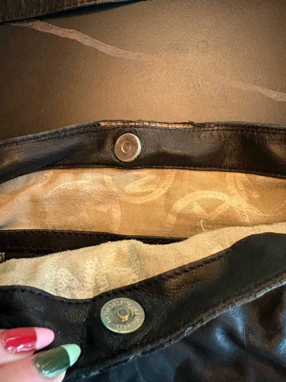 Garage Blowout Michael Kors Black Leather Hobo MK Charm As Is